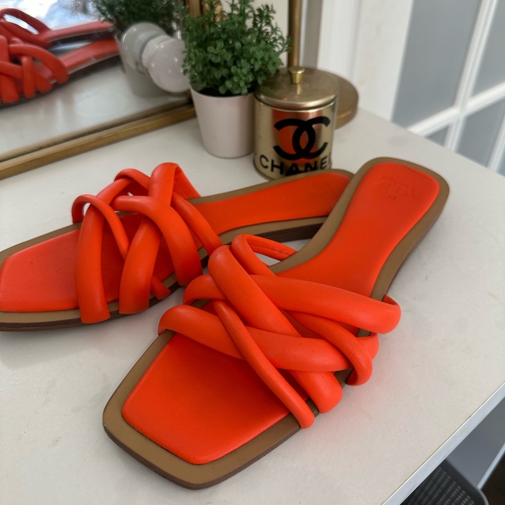 ZARA Orange Sandals🍊🧡